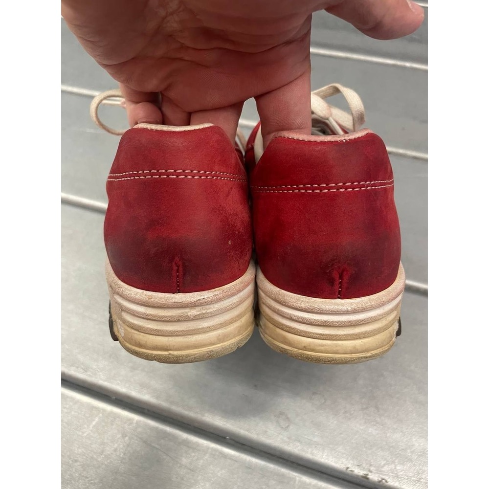 Mephisto Match Runoff Air Jet Shoes Womens 7 Red Leather Rare Sneaker - Picture 5 of 10